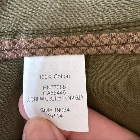 J. Crew Downtown Field utilitarian Jacket funnel neck waxed cotton military. - Picture 3 of 4